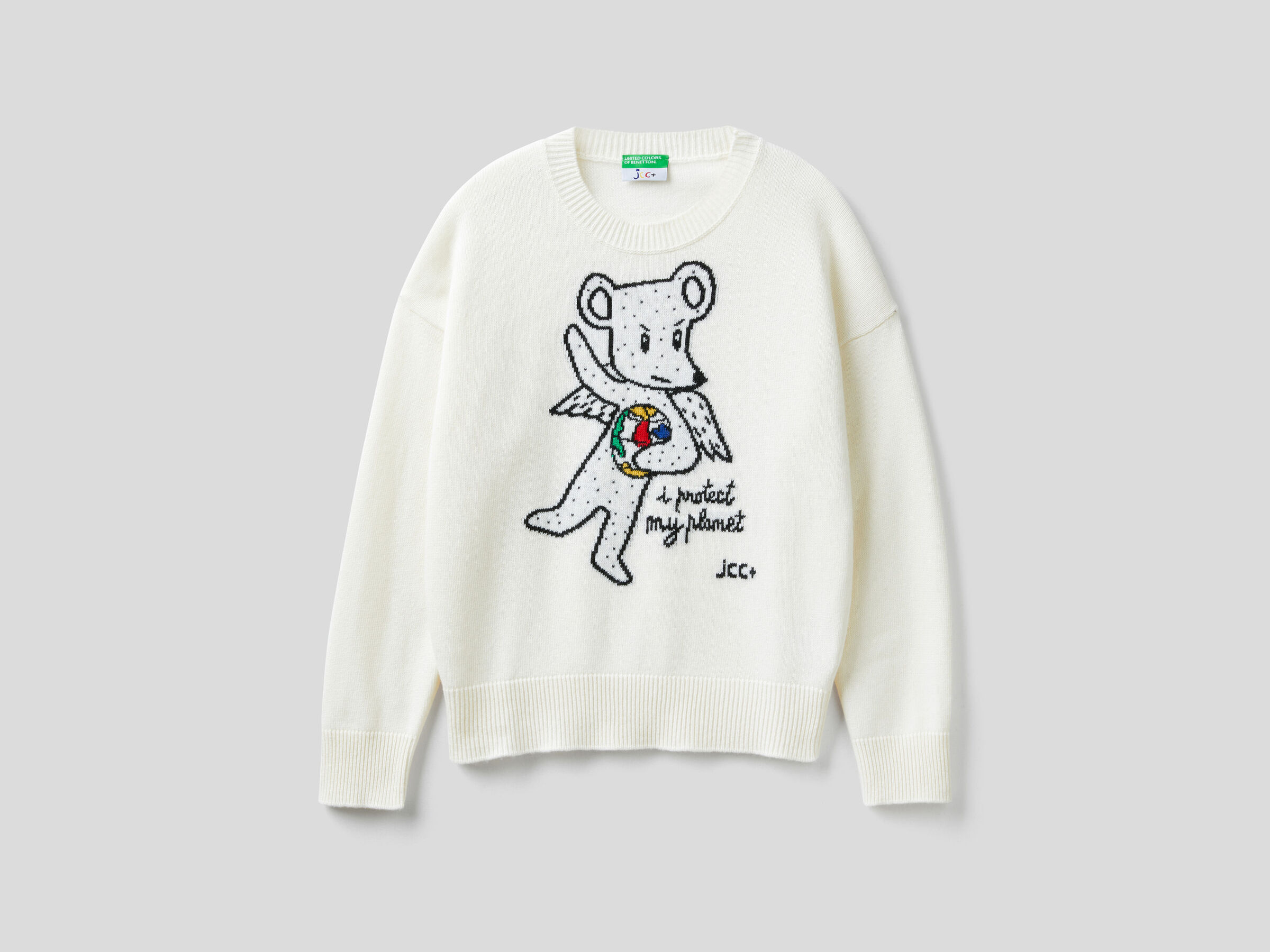 JCCxUCB sweater with bear inlay image number 5