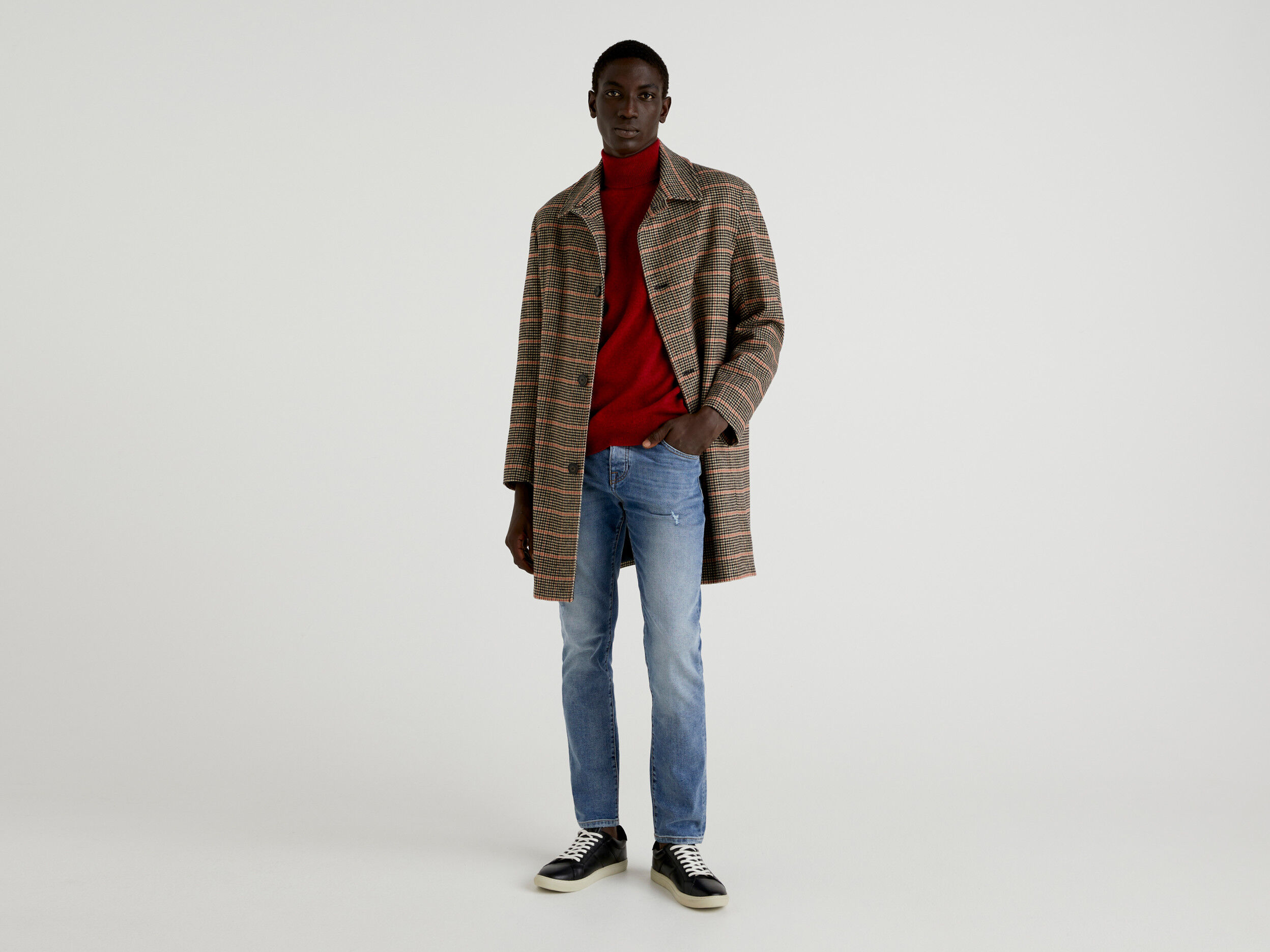 Checkered on sale coat mens