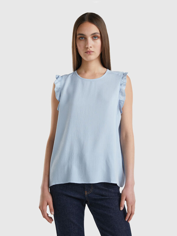 Flowy blouse with rouches Women