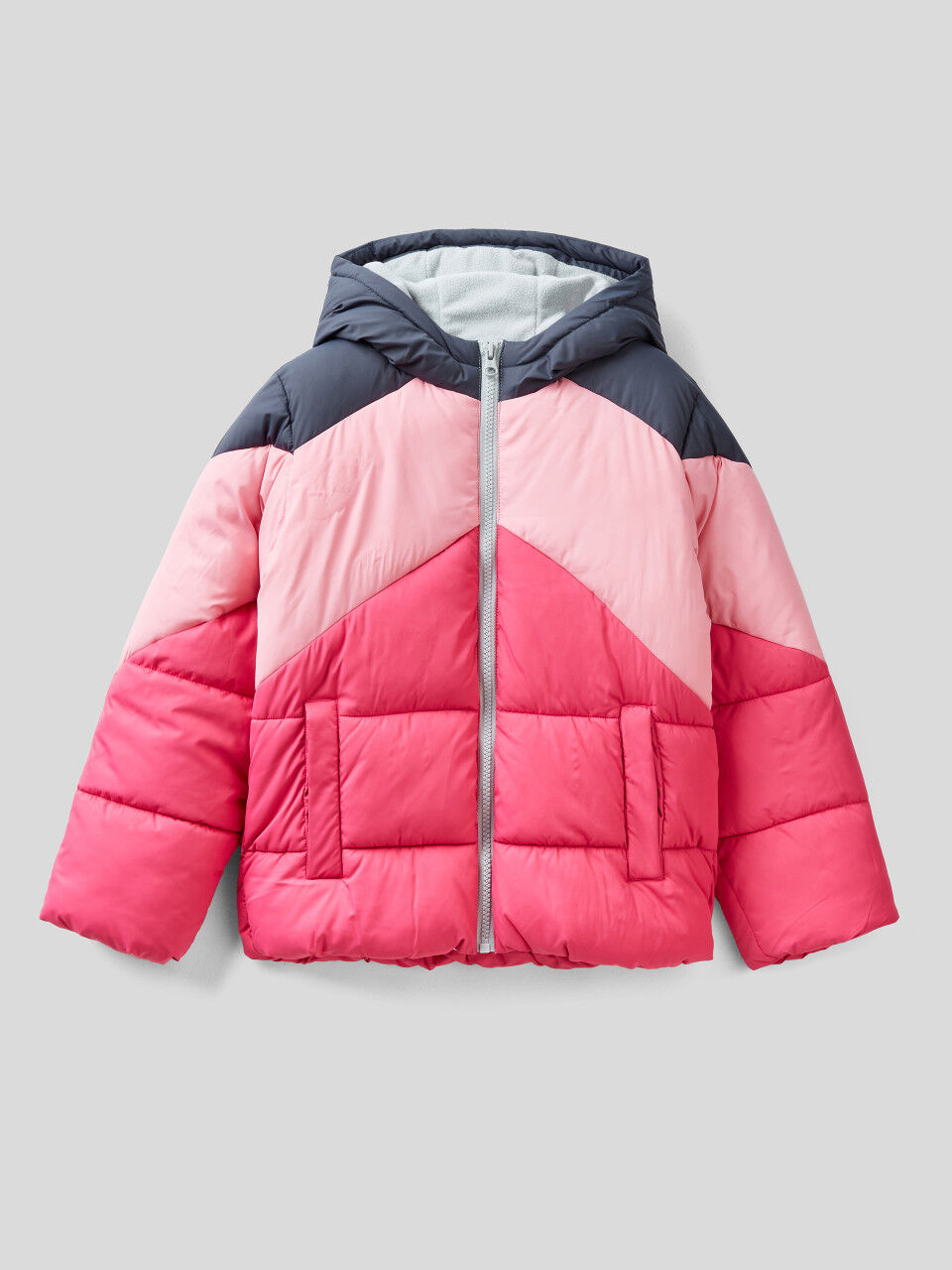 Color block jacket with hood