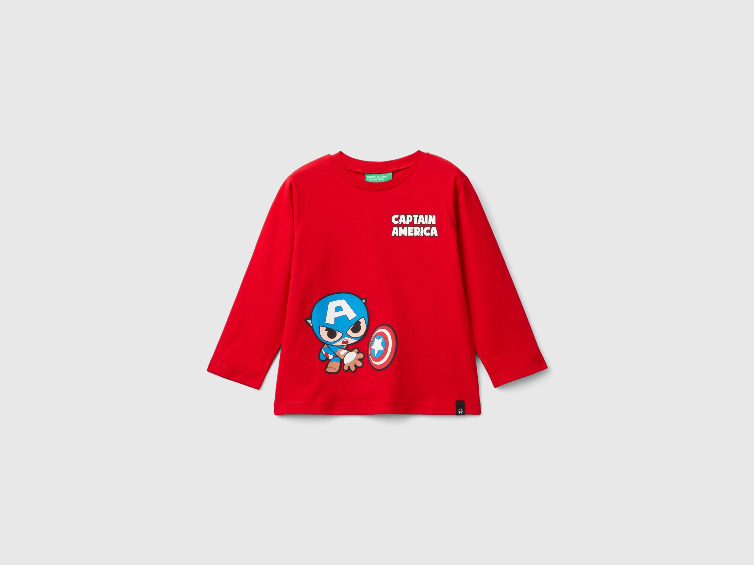 Red Marvel Captain America t shirt Red Benetton
