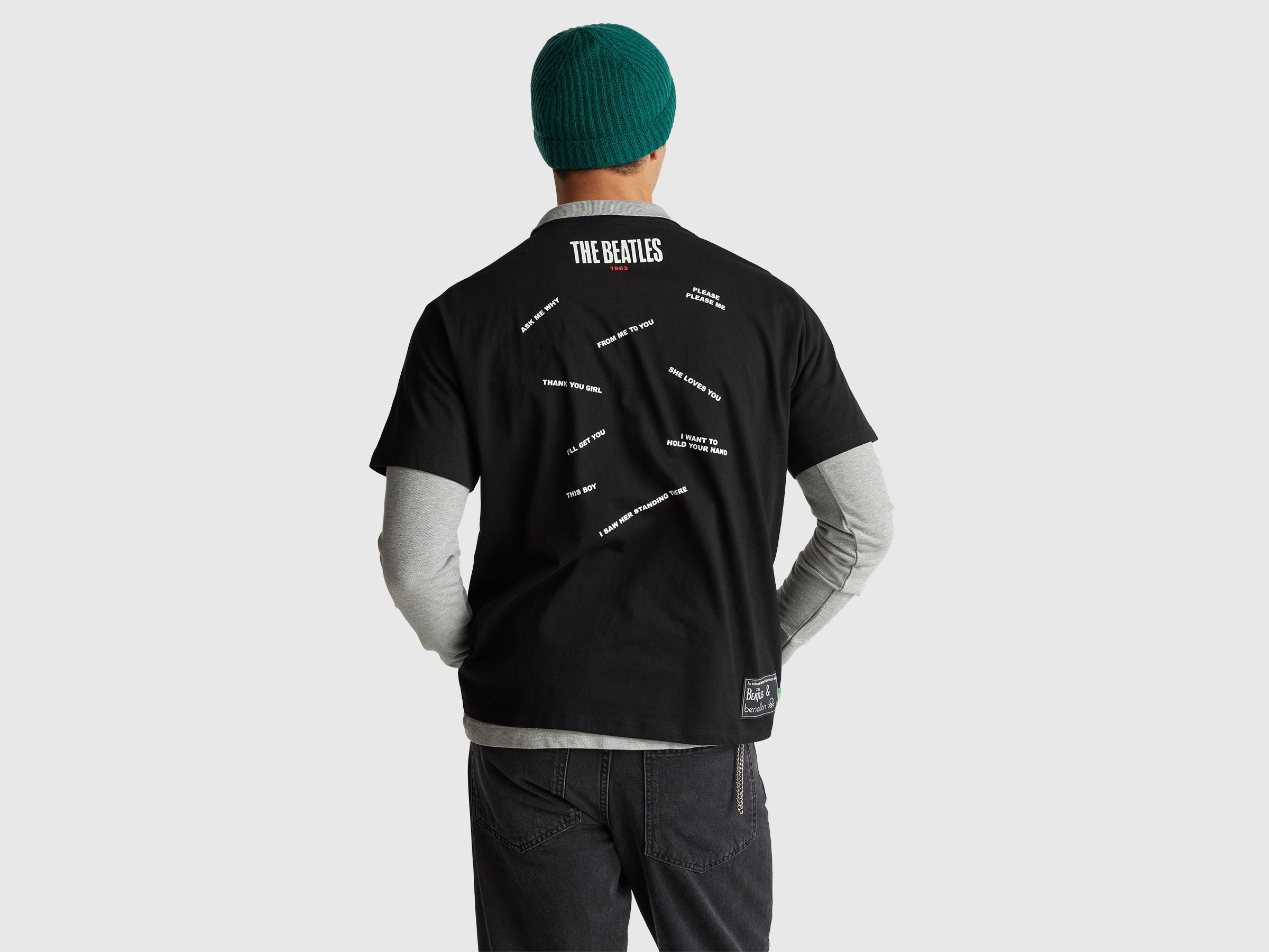 The Beatles cotton t-shirt - Black | Benetton