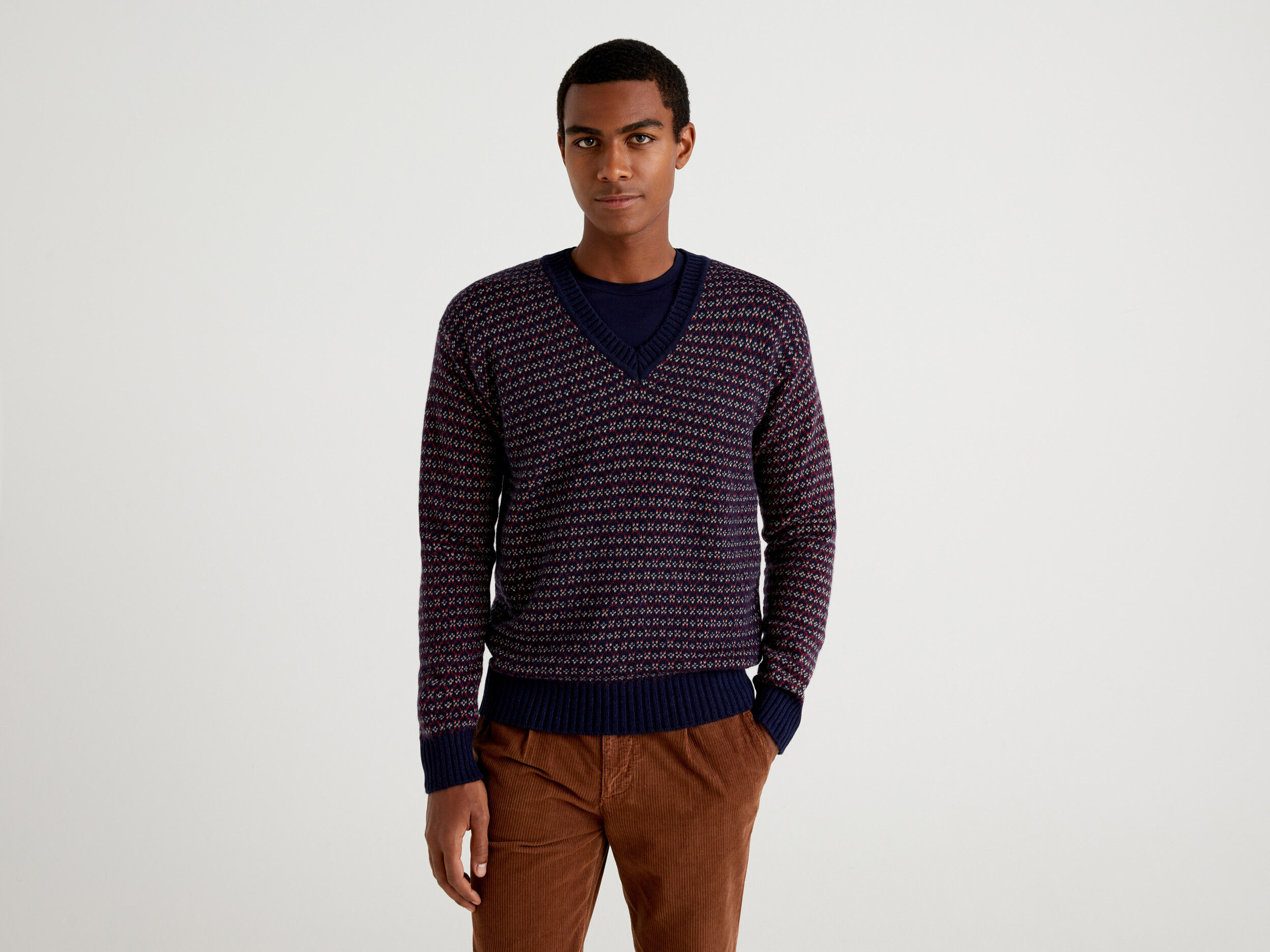 Wool blend pullover sale