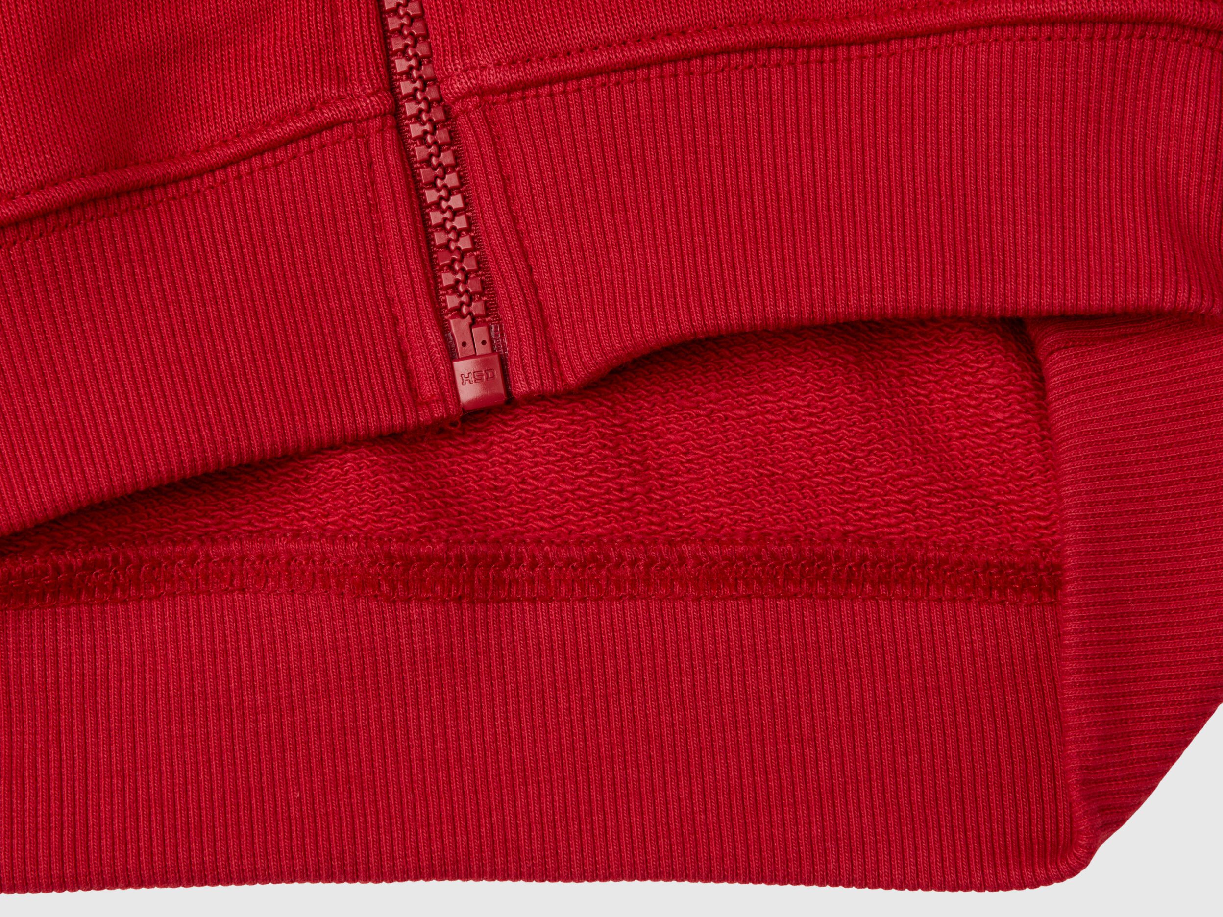 Hoodie with logo - Red | Benetton Hoodie with logo - Red | Benetton