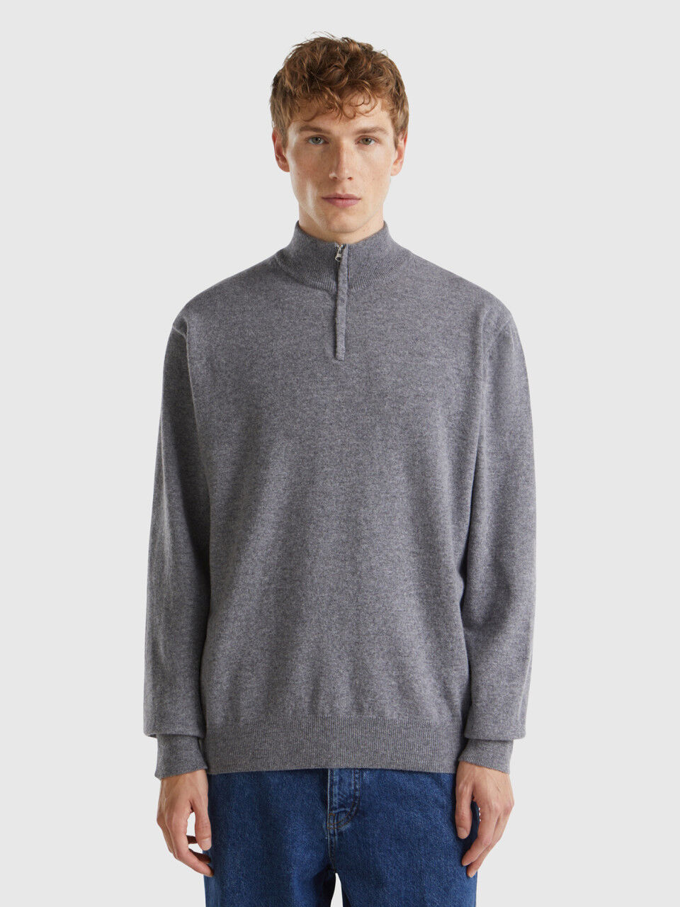Men s High Collar Merino Wool Sweaters Women 2024 Benetton