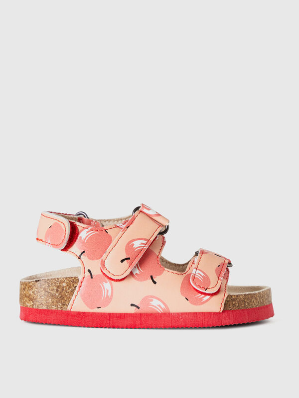 Pink sandals with apple pattern Junior Boy