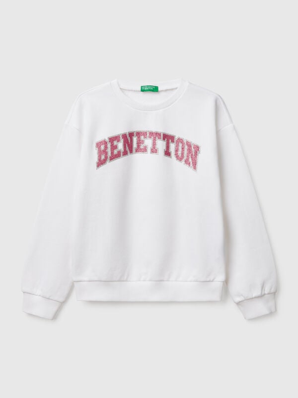 Sudadera con estampado de glitter Niña
