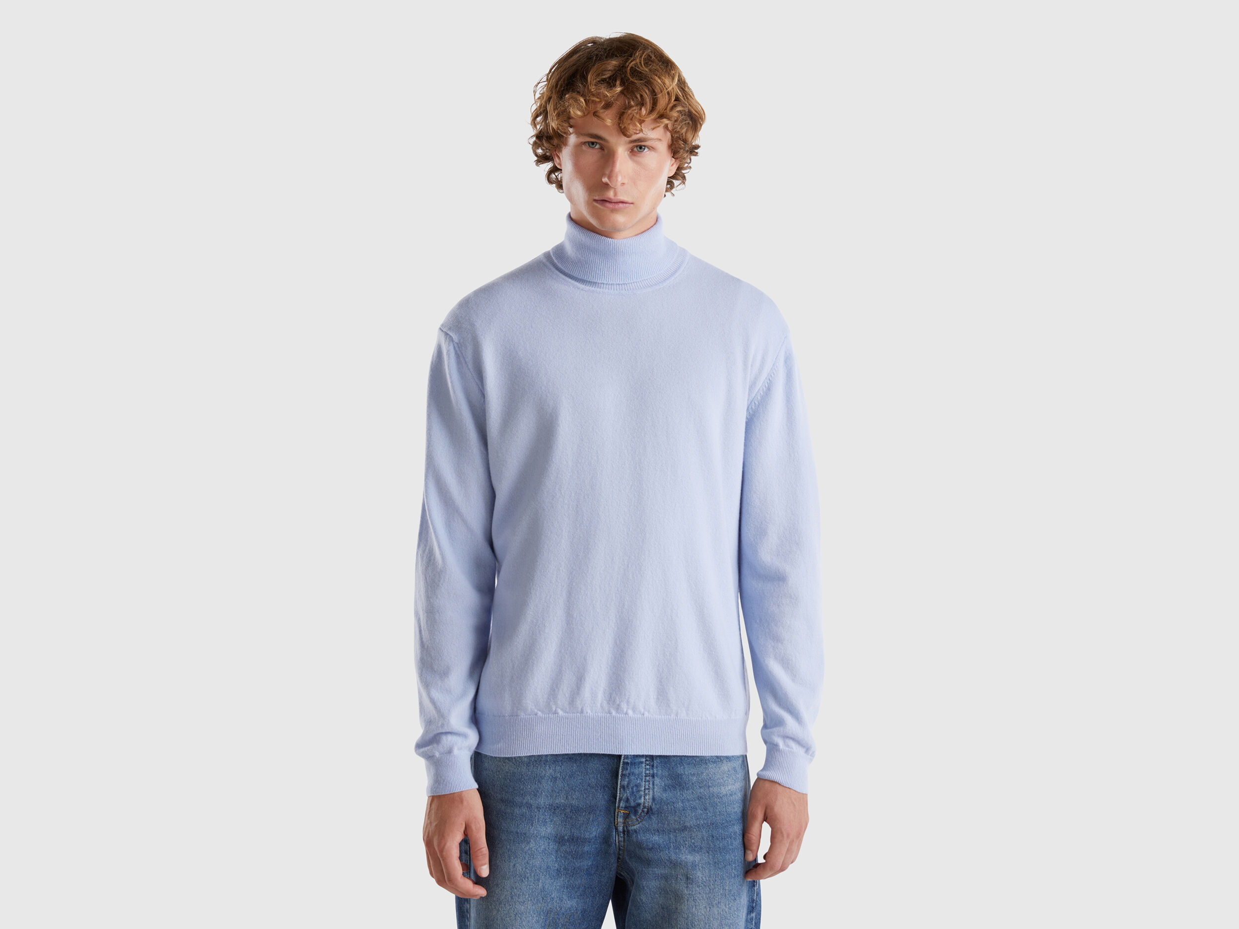 Light blue turtleneck men deals