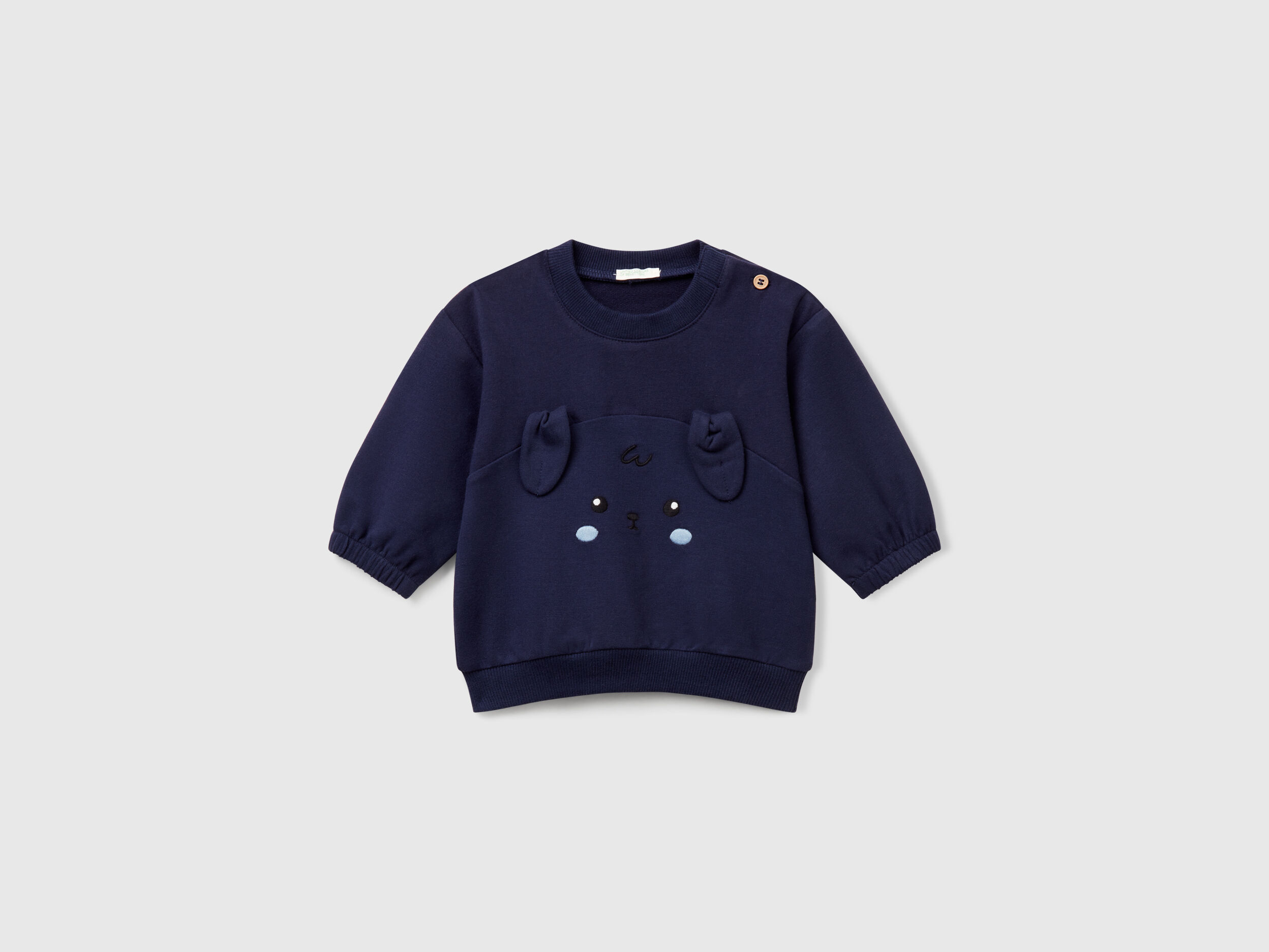 【CPGN STUDIO】23SS★ SWEET DREAM Embroidered Short Sleeve T Sweatshirt with embroidery and patches - Dark Blue | Benetton