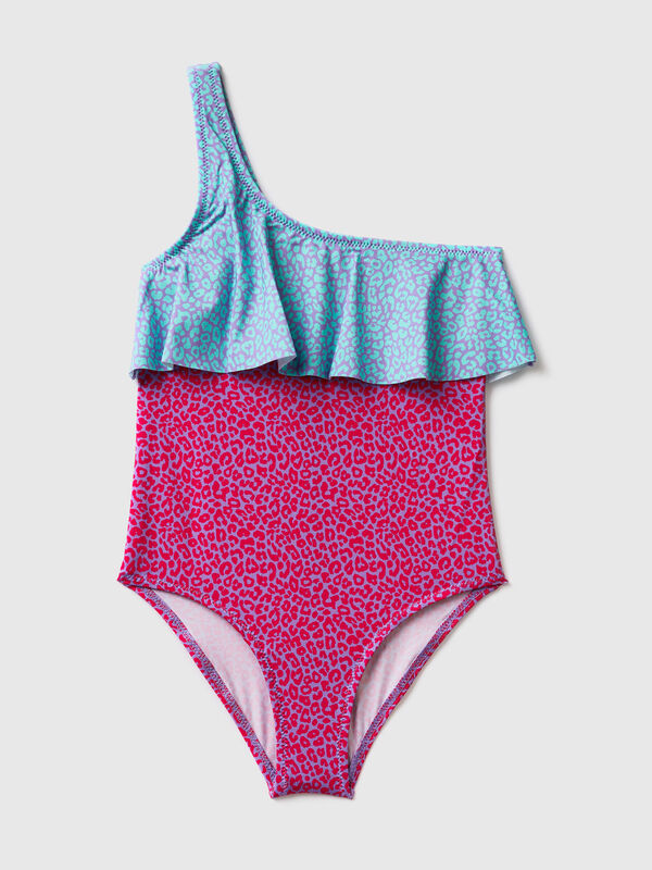 One-piece swimsuit with animal print Junior Girl