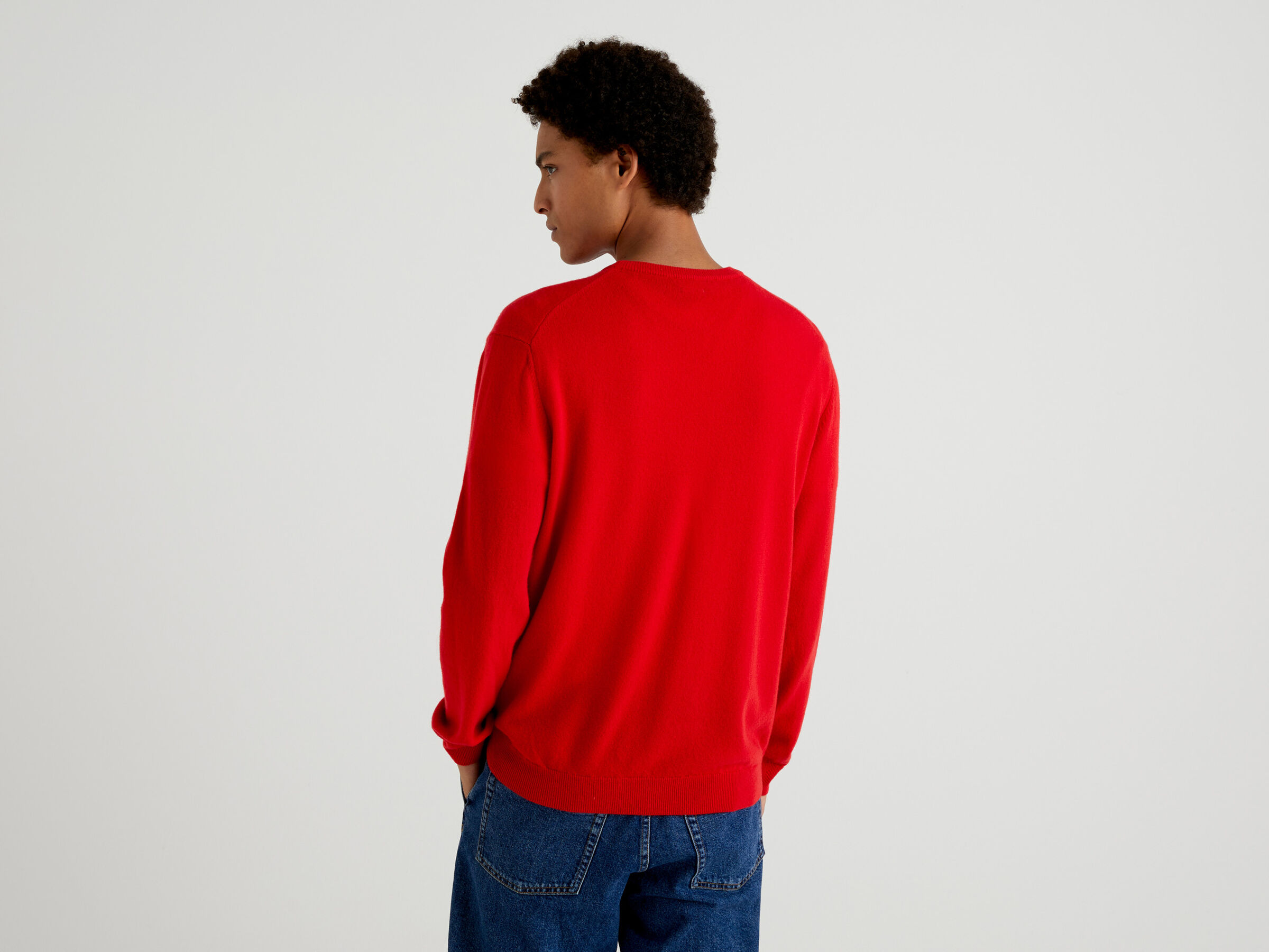 Crew neck sweater in pure virgin wool image number 2