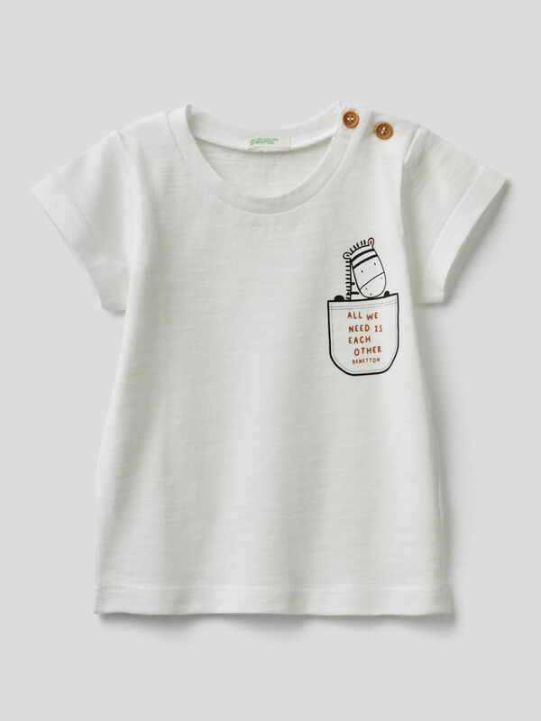 Camiseta de 100 % algodón con estampado Recién nacidos