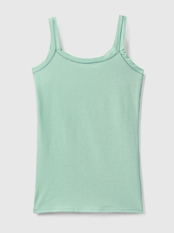 Tank top in super stretch organic cotton image number 2