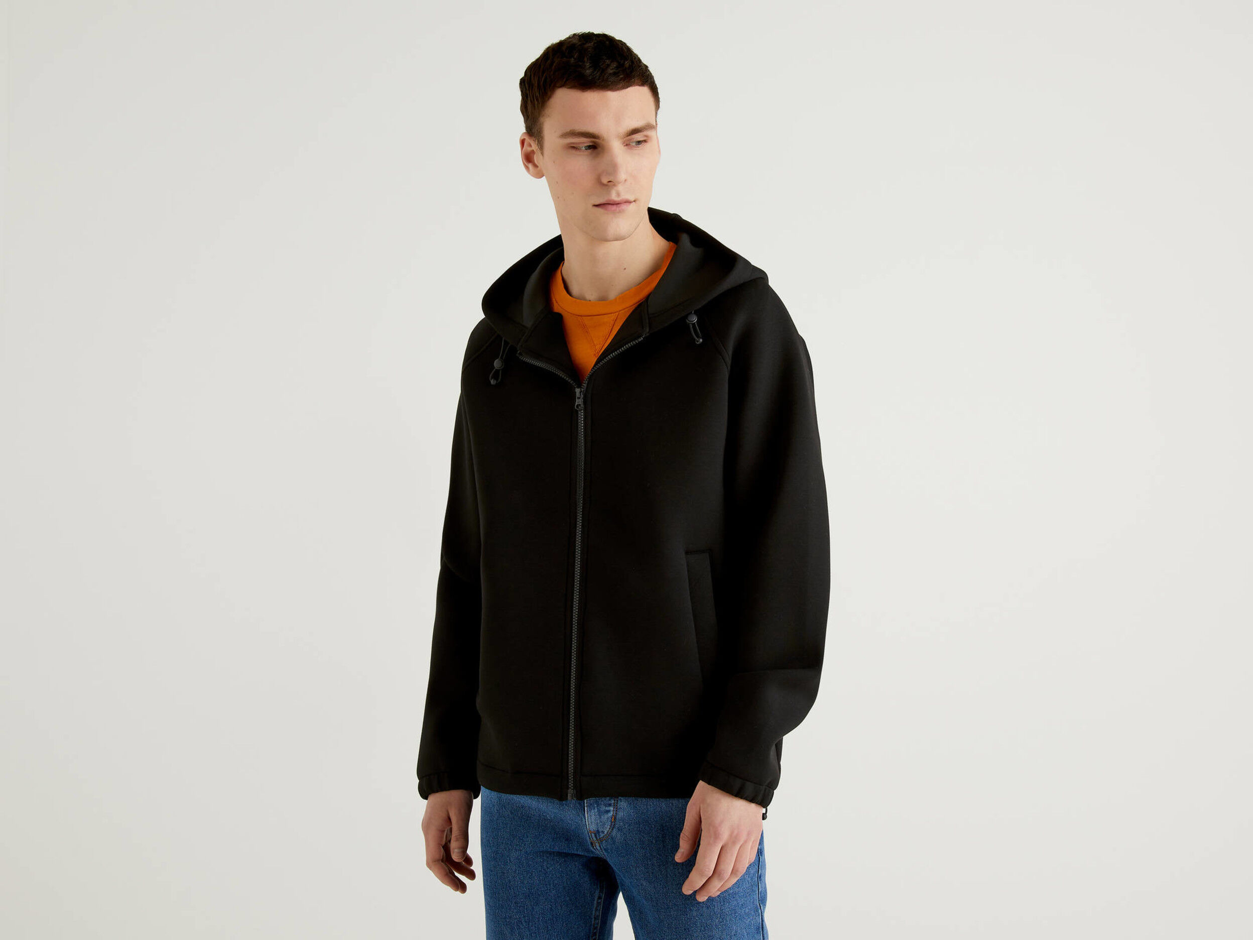 Neoprene jacket shop with hood