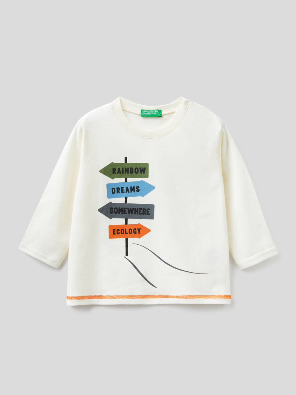 Printed t-shirt in organic cotton image number 1