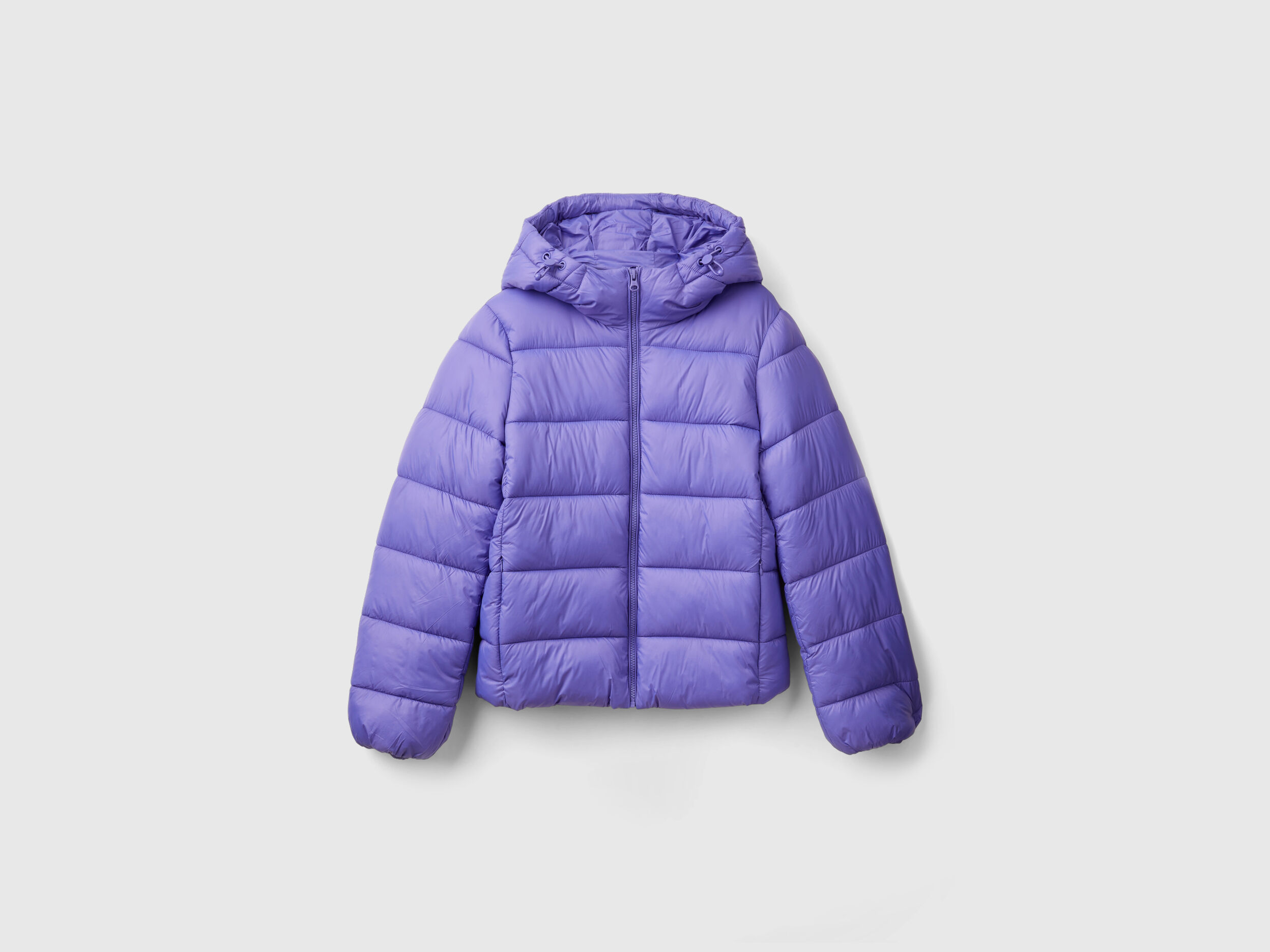 Padded puffer jacket with recycled wadding Purple Benetton