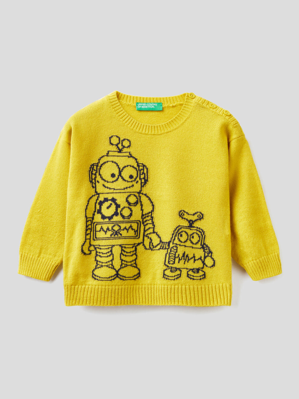 Sweater with inlaid design image number 1