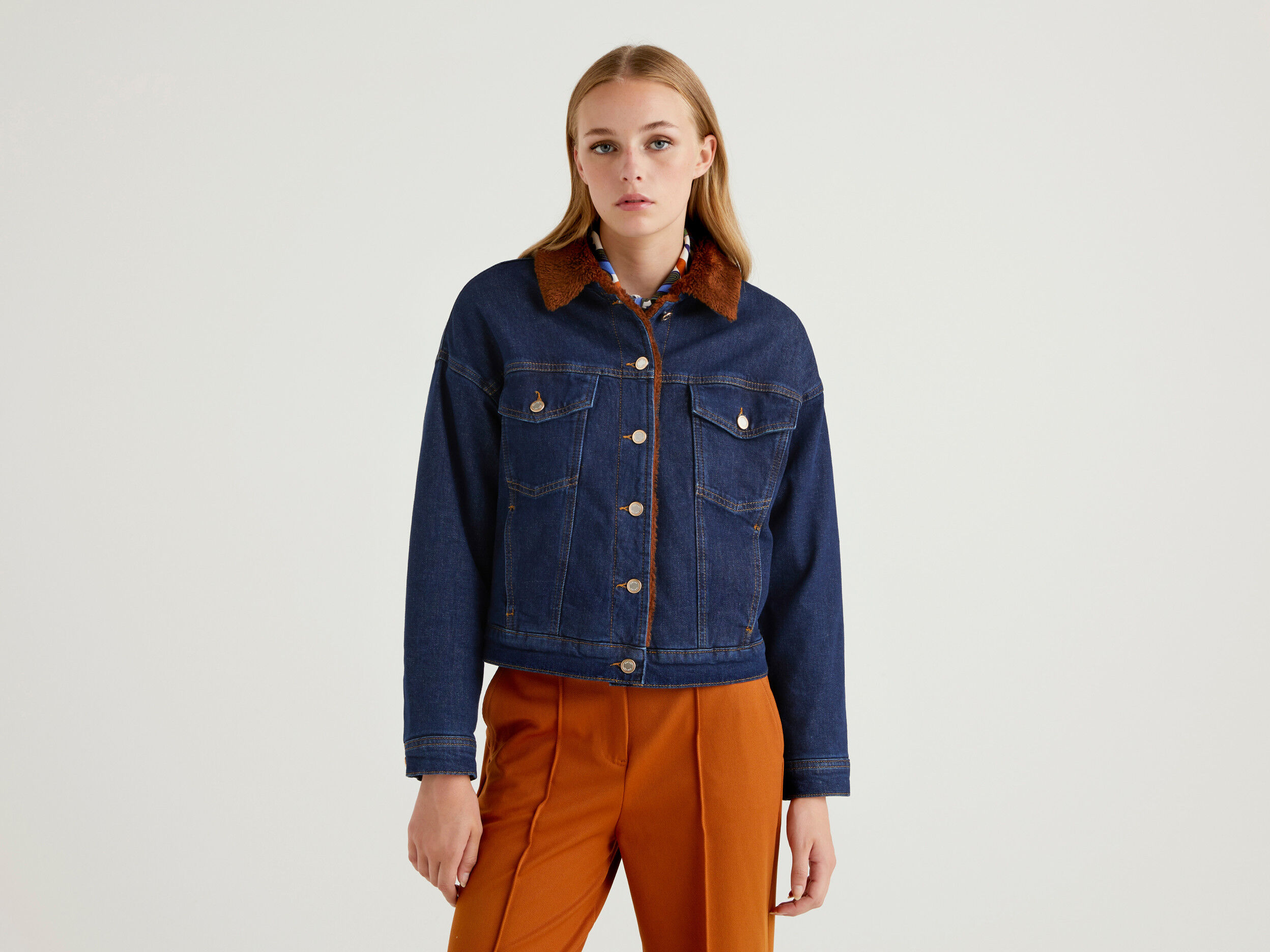 Benetton giubbotto jeans sale