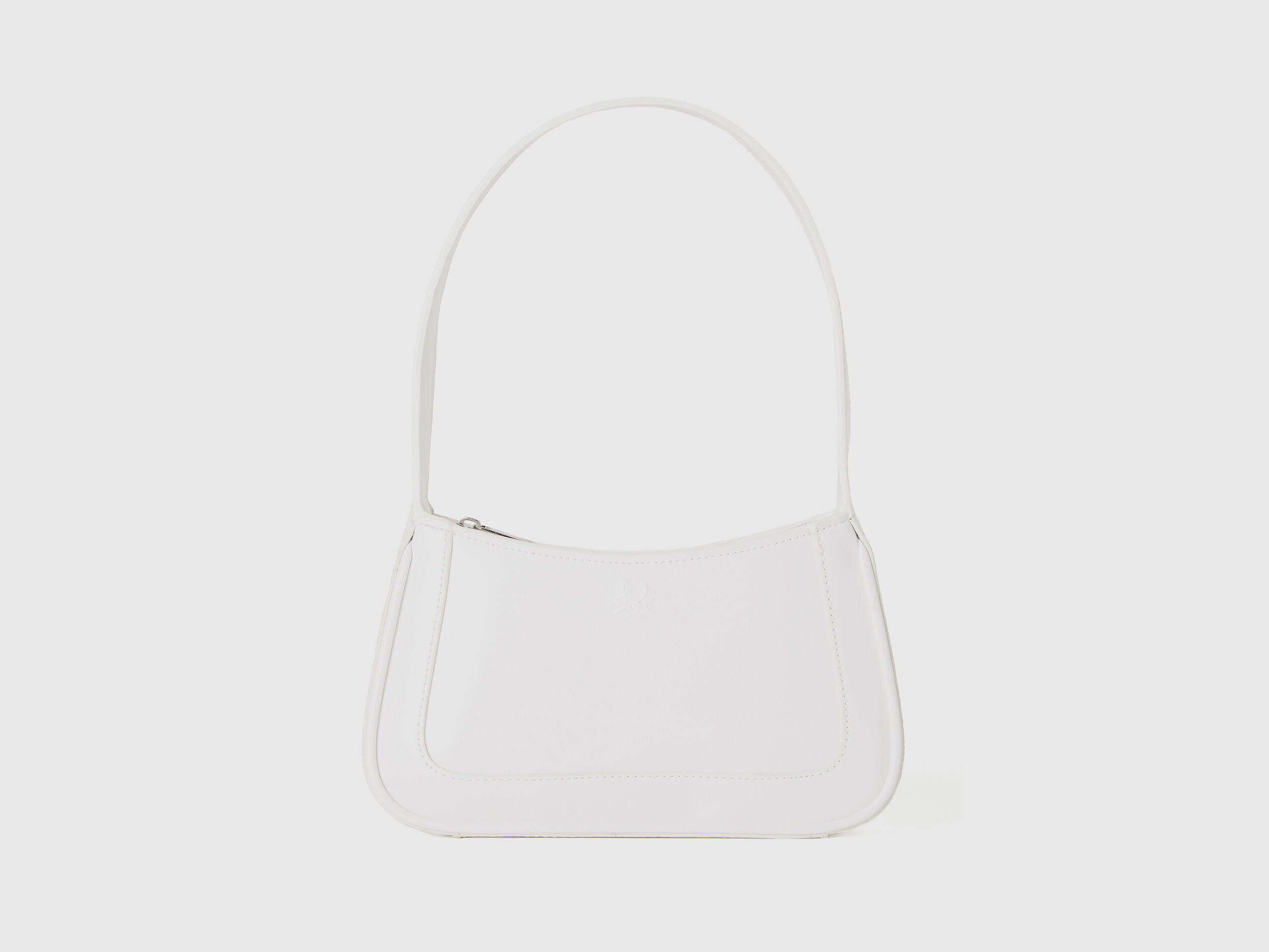 Shoulder bag in imitation leather - Creamy White | Benetton