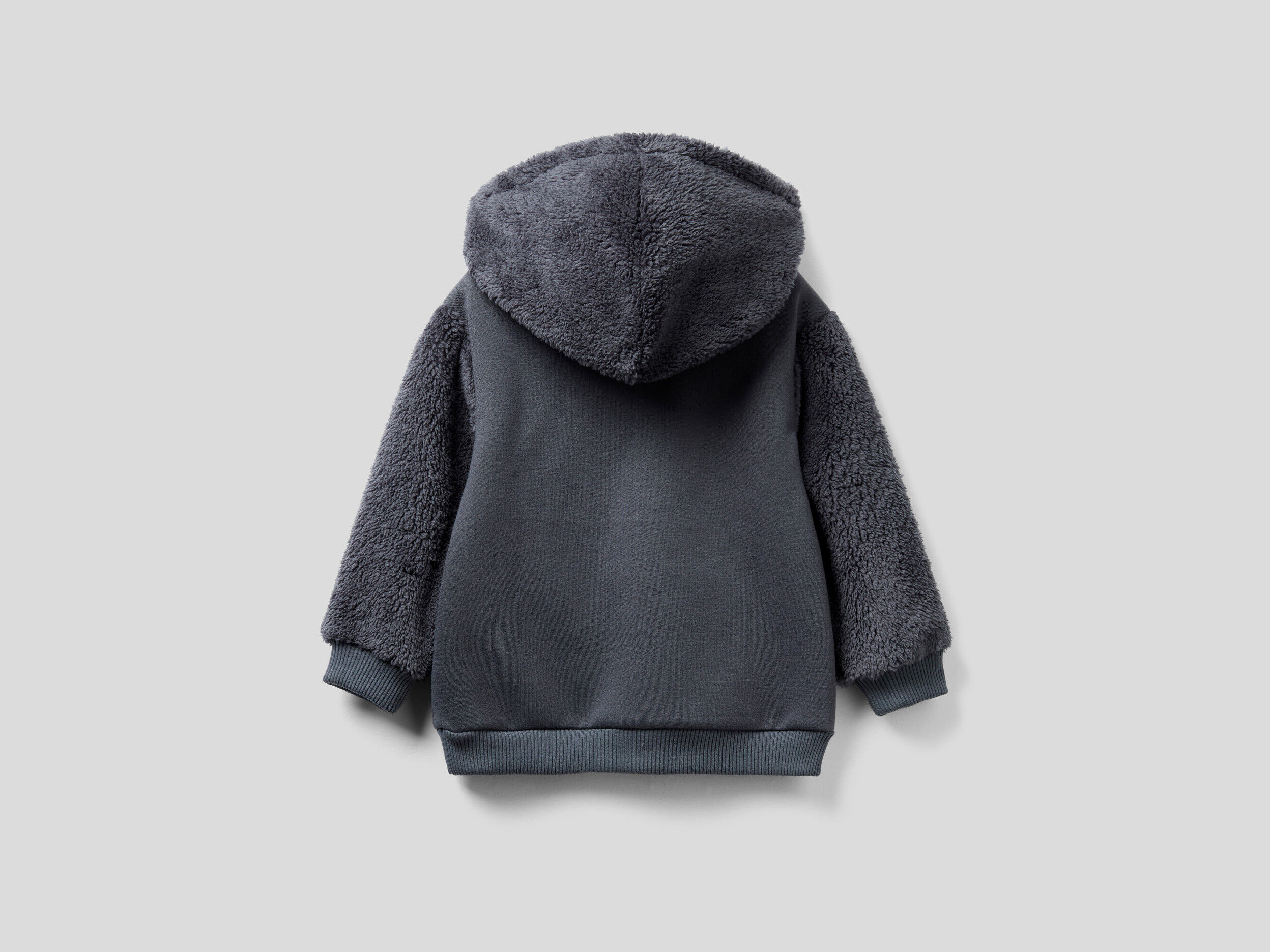 Fur lined hoodie Dark Gray Benetton