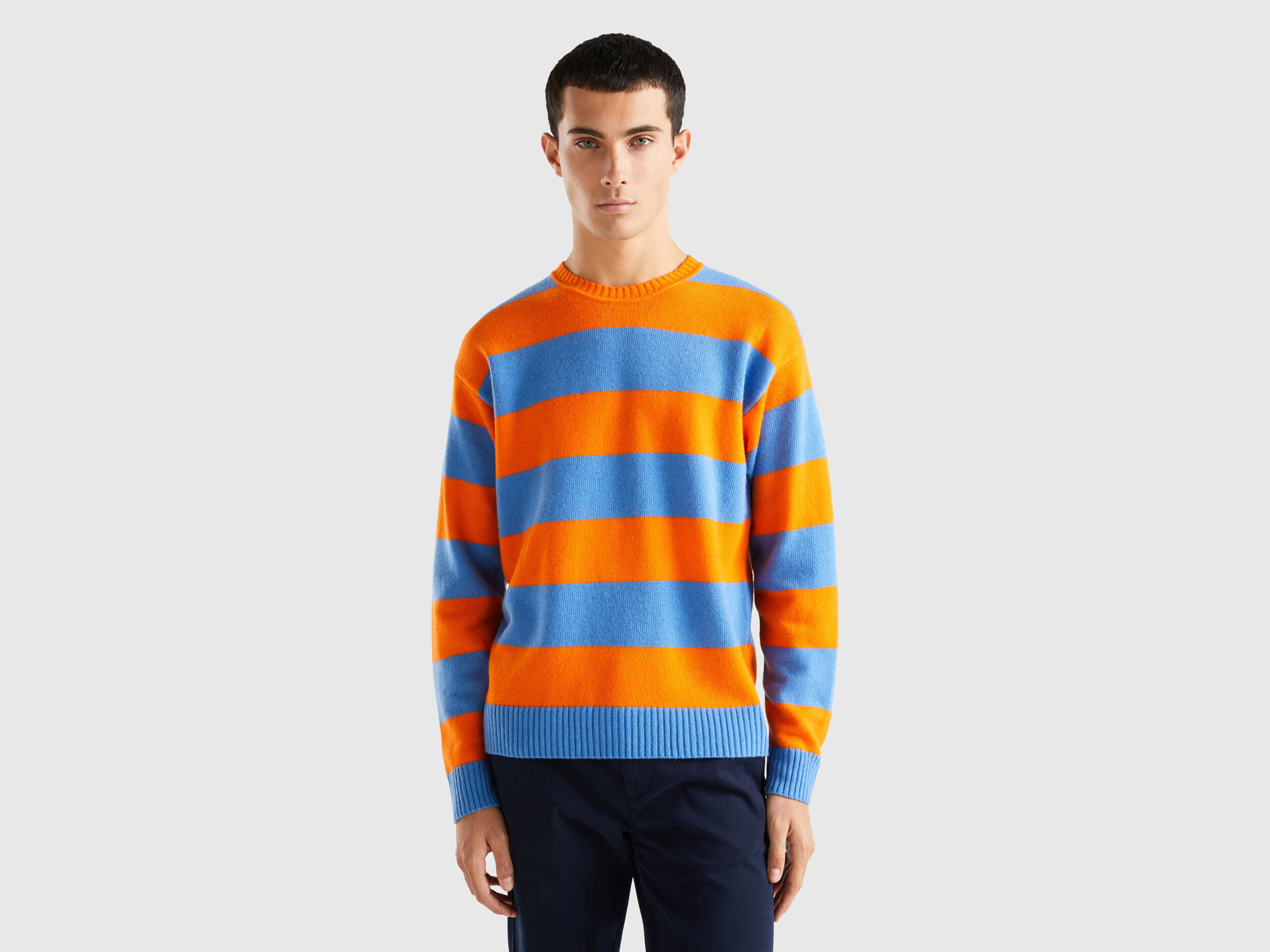 Orange on sale striped sweater