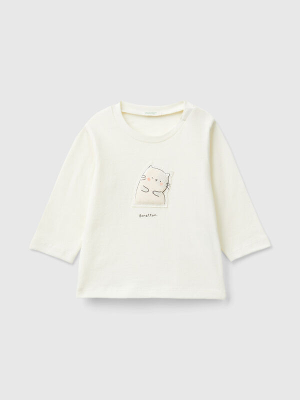 T-shirt with animal patch New Born (0-18 months)