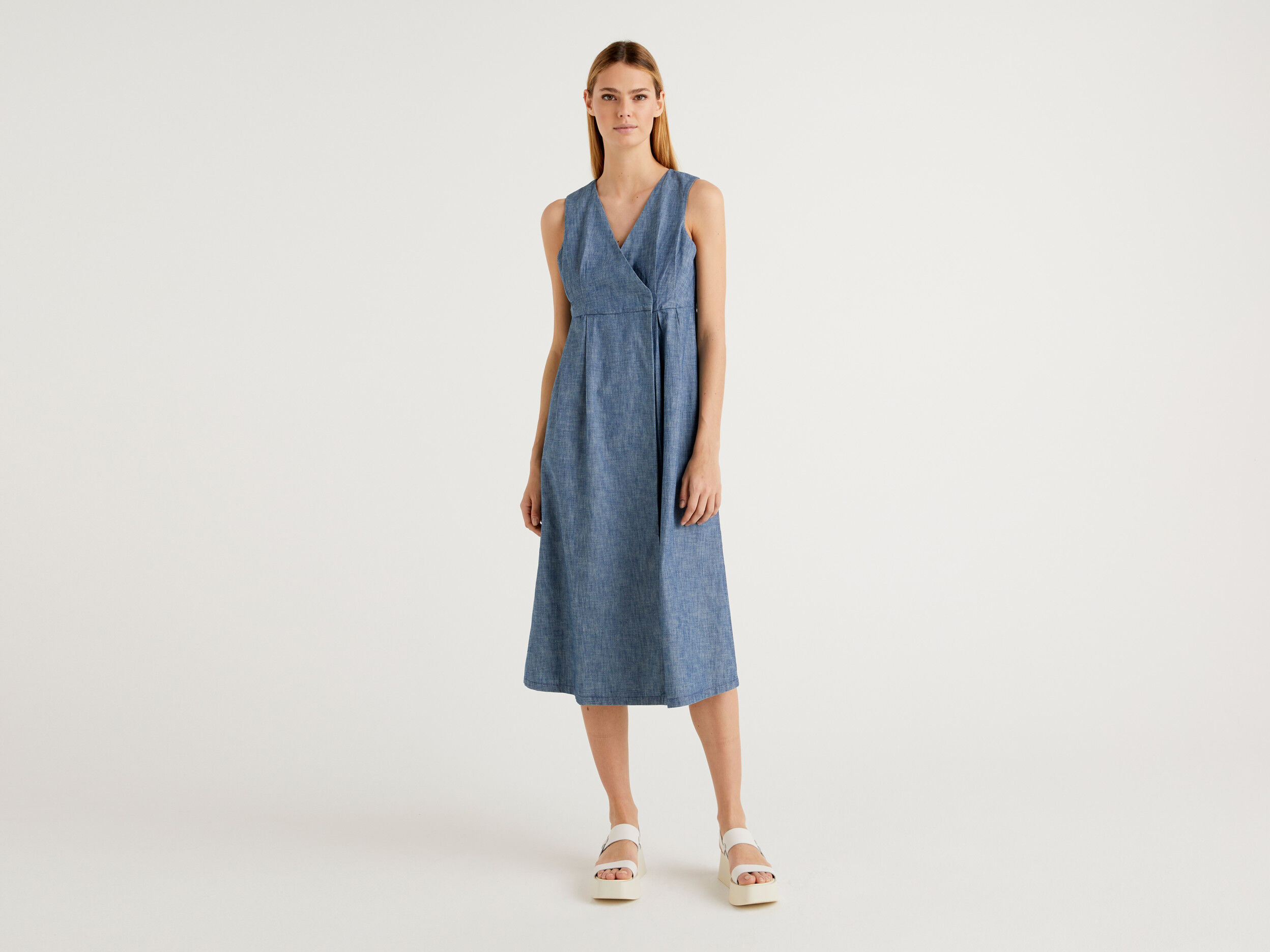 Organic cotton wrap dress cheap