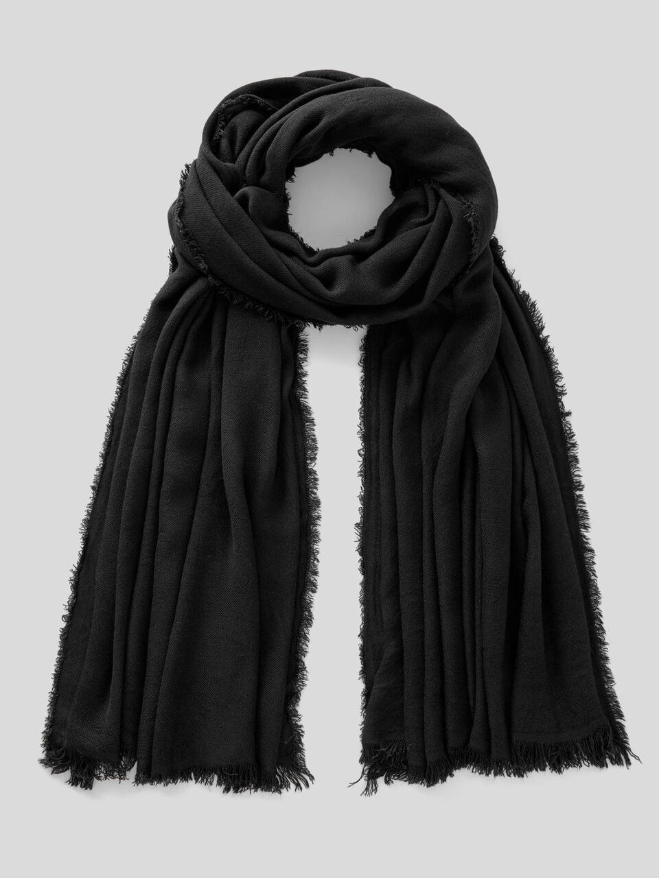 Scarf in solid color viscose Women image number null