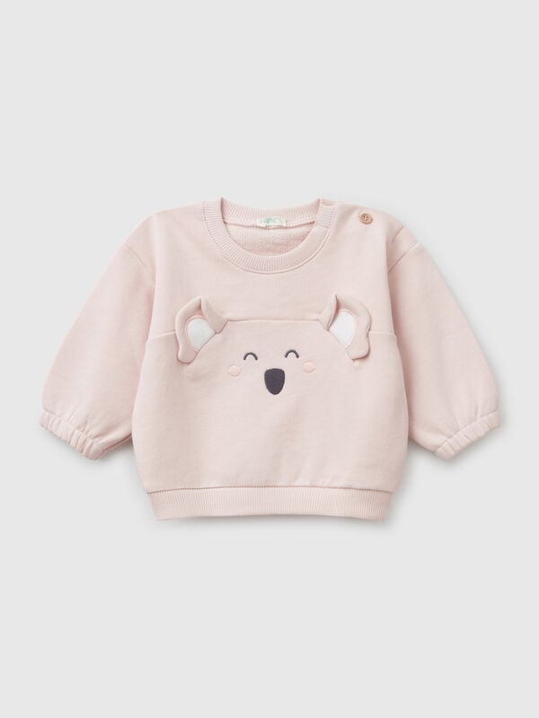 Sweatshirt with embroidery and patches in cotton New Born (0-18 months)