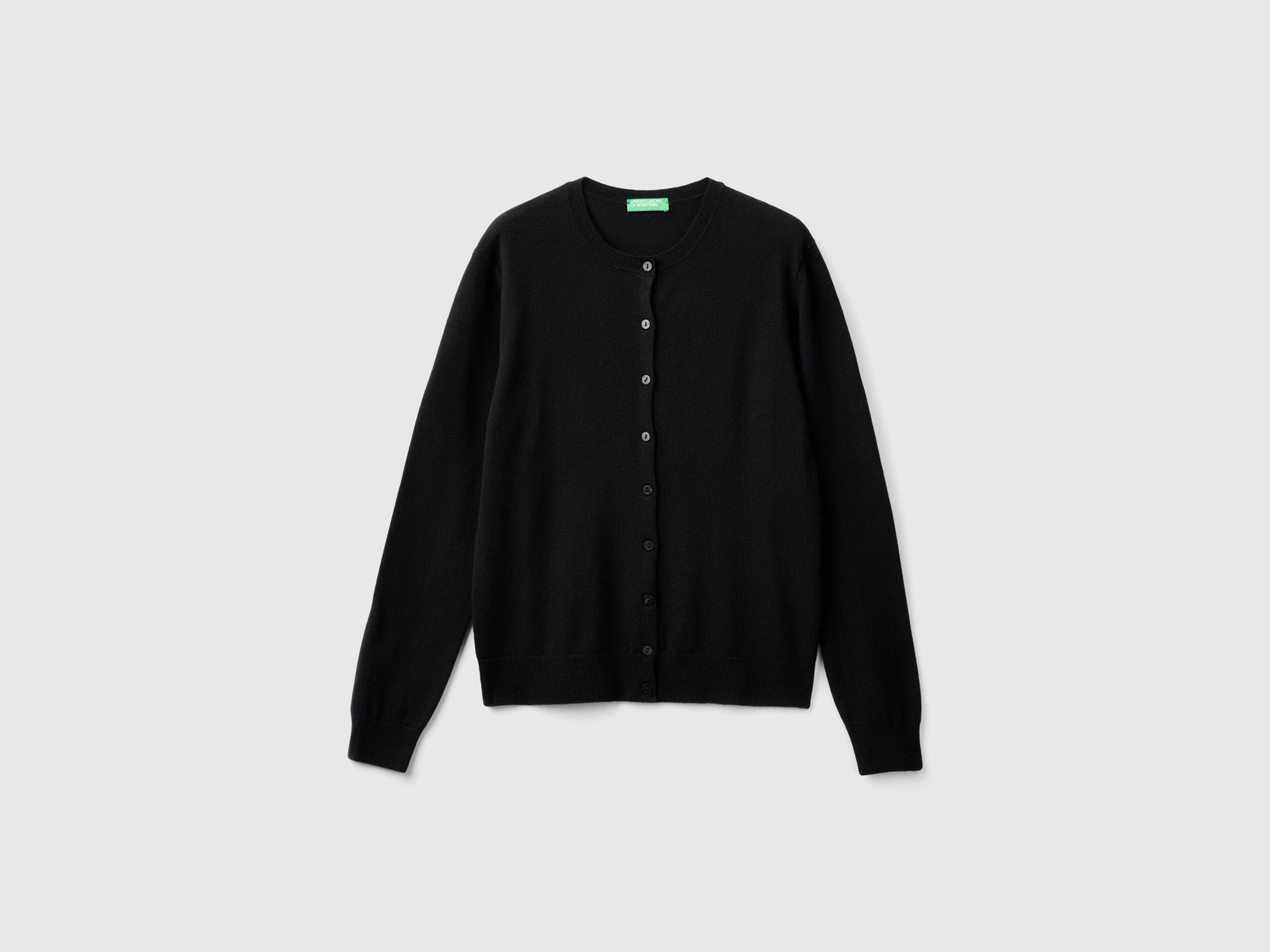 Crew neck black cardigan deals