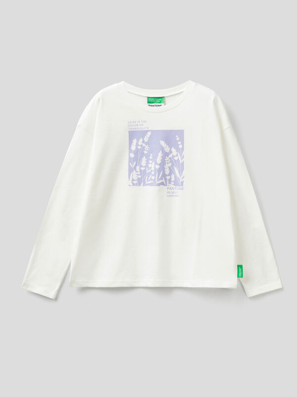 Camiseta blanca BenettonxPantone™ Niña