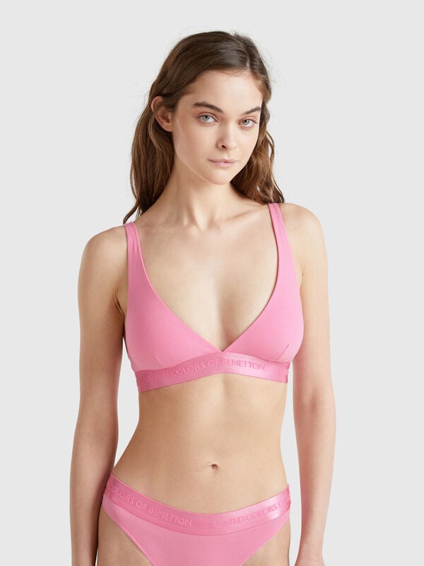 Triangle bra in stretch cotton Women