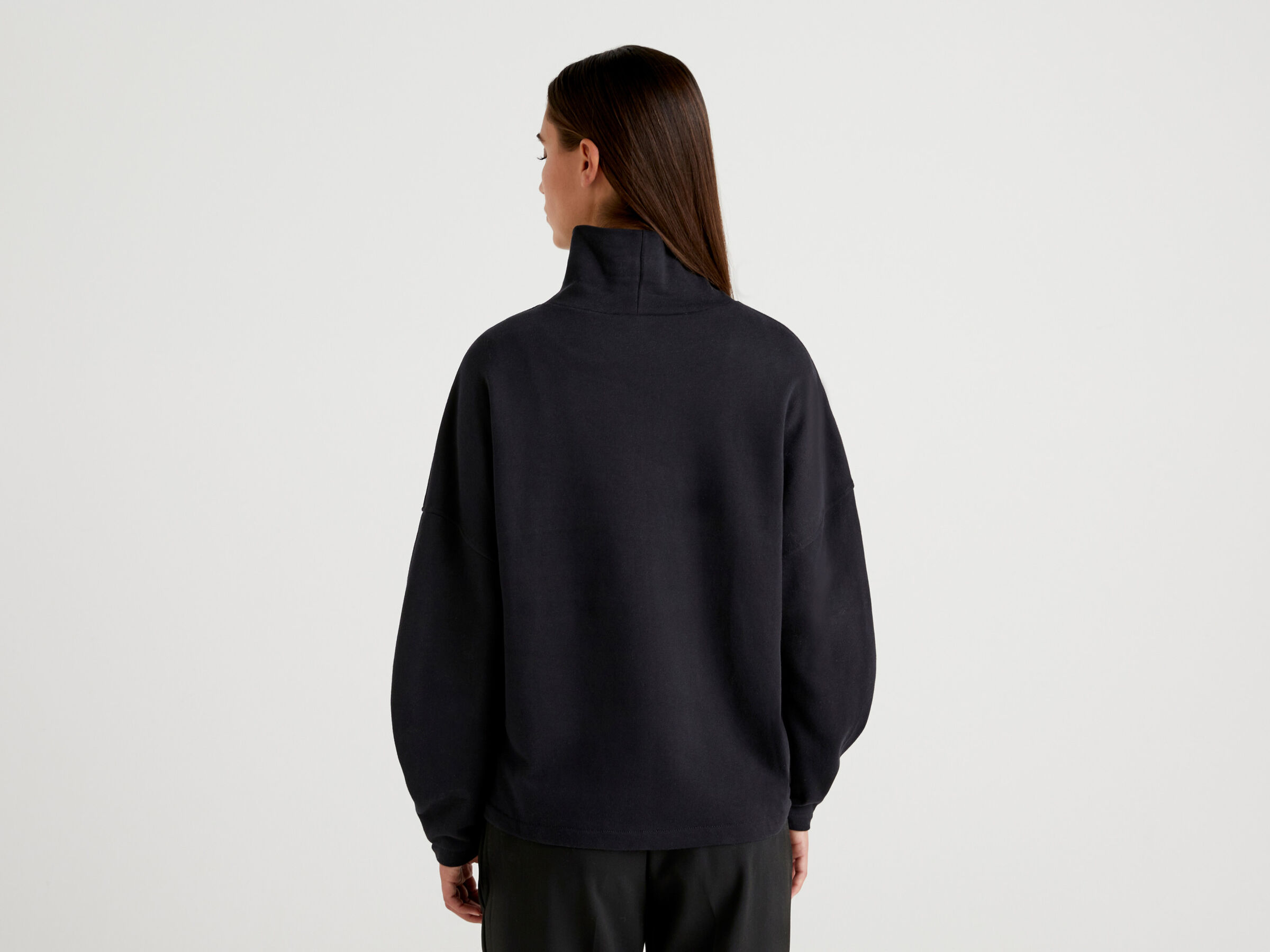 Wide sweatshirt with high collar image number 2