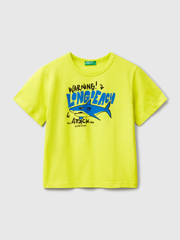 Camiseta con estampado flúor Niño