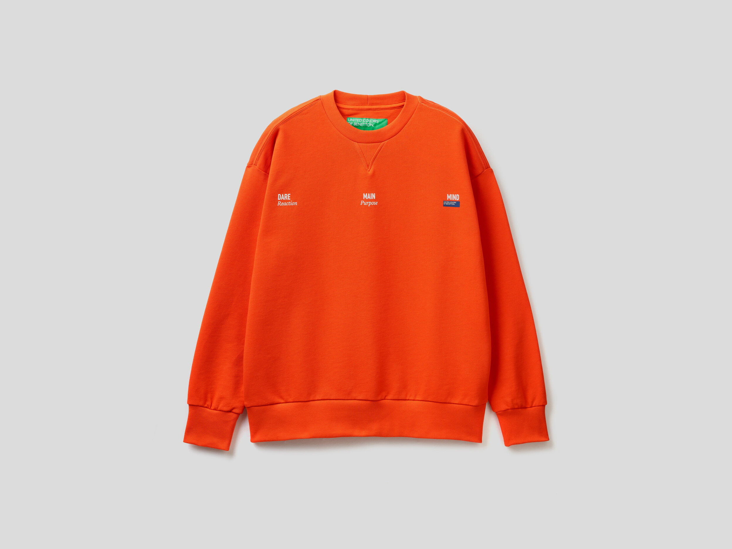 Orange sweatshirt in organic cotton Orange Benetton