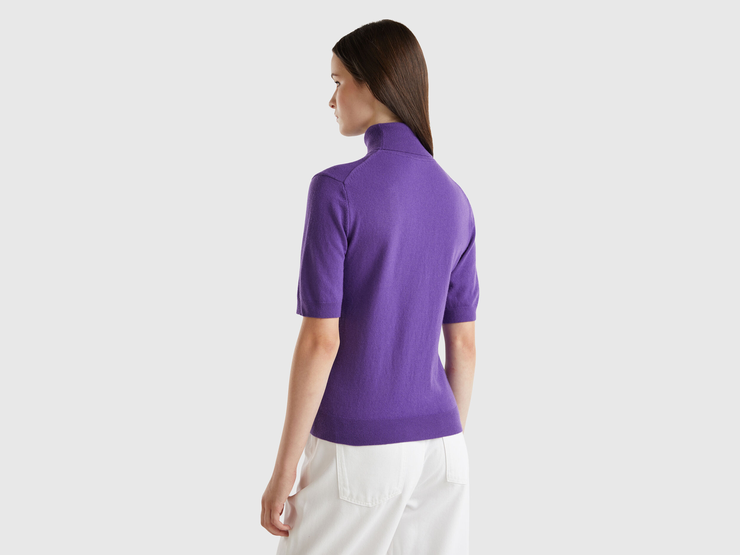 Purple short sleeve turtleneck outlet
