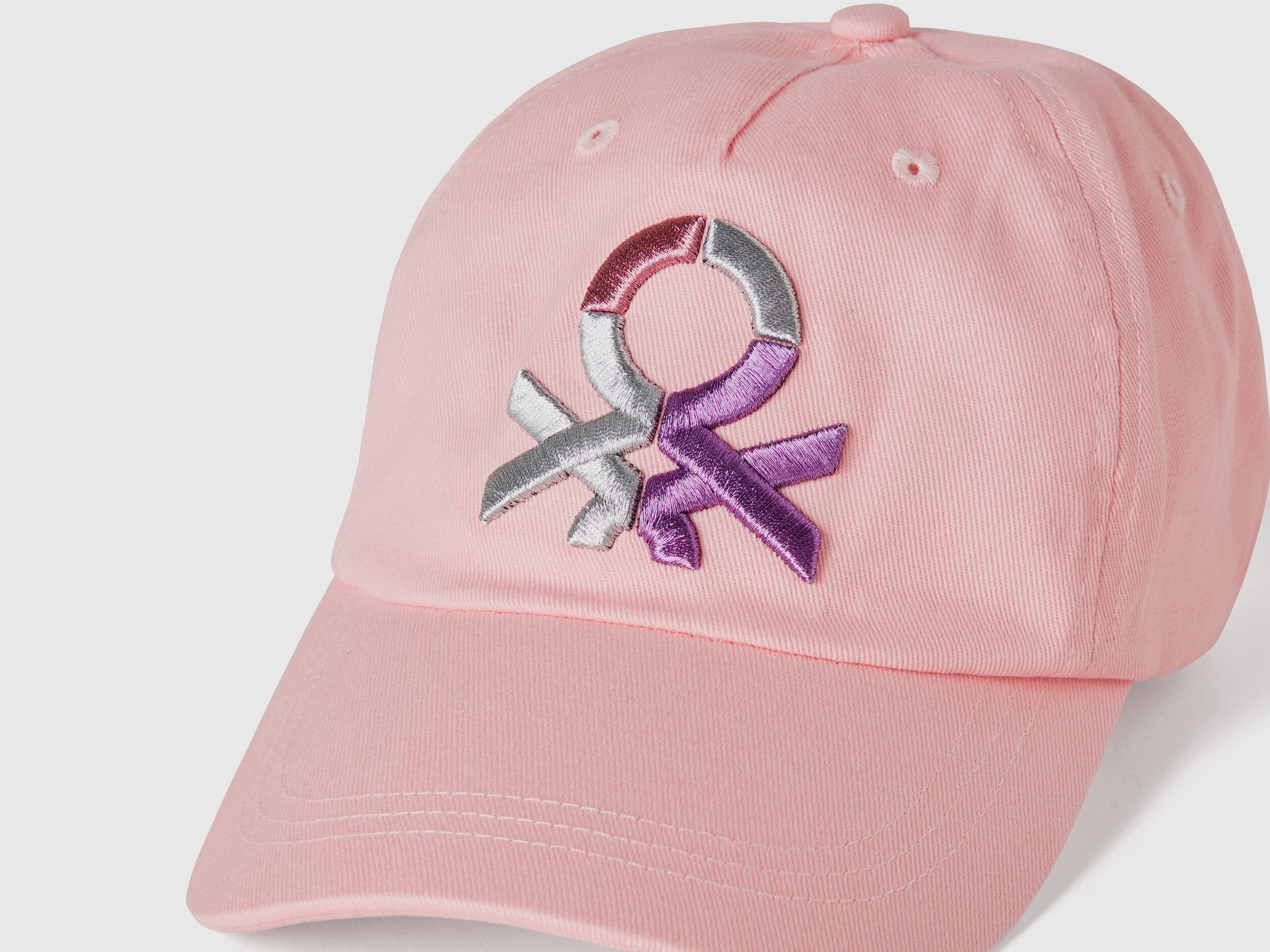 Baseball cap with logo - Pink | Benetton