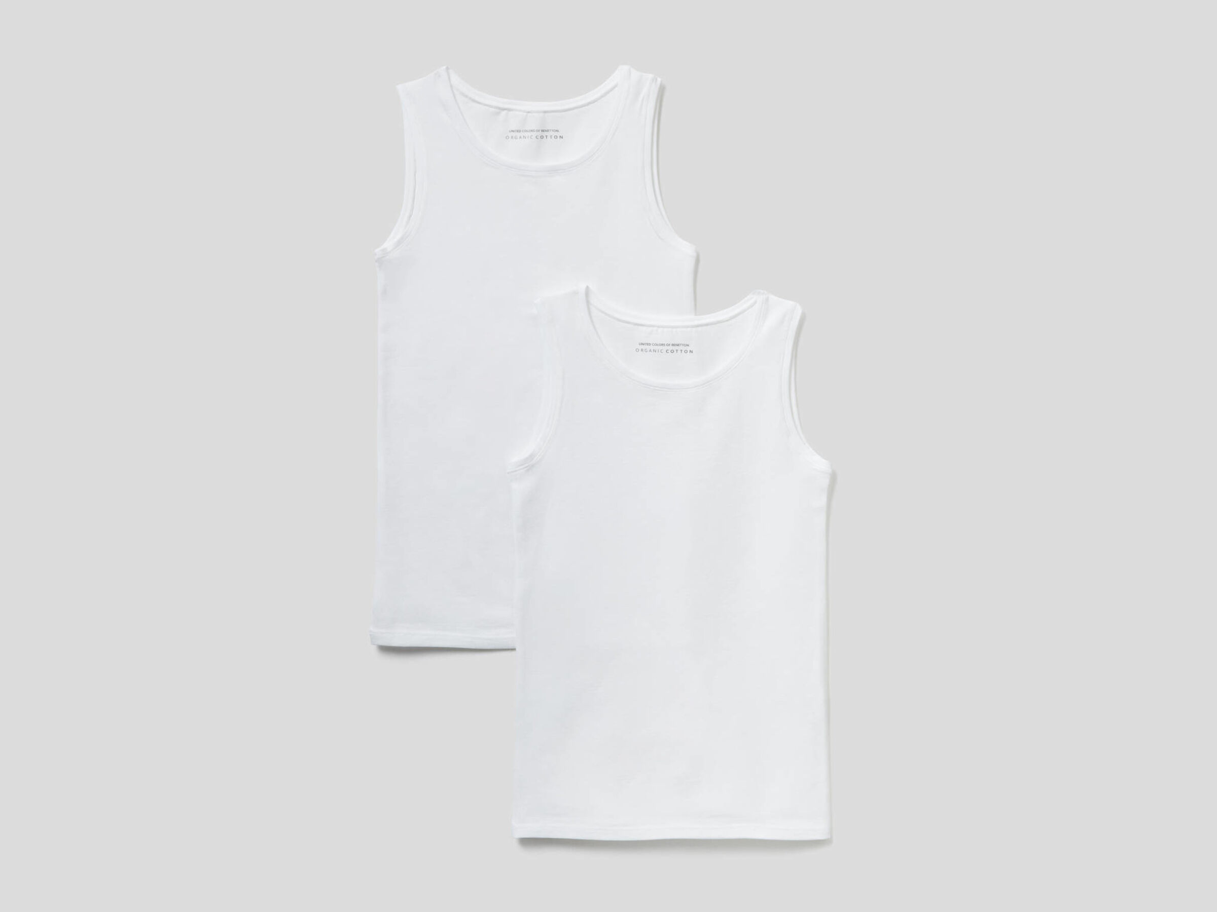 Two tank tops in super stretch organic cotton image number null