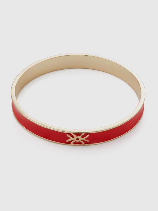 Strawberry red bangle bracelet with logo Women