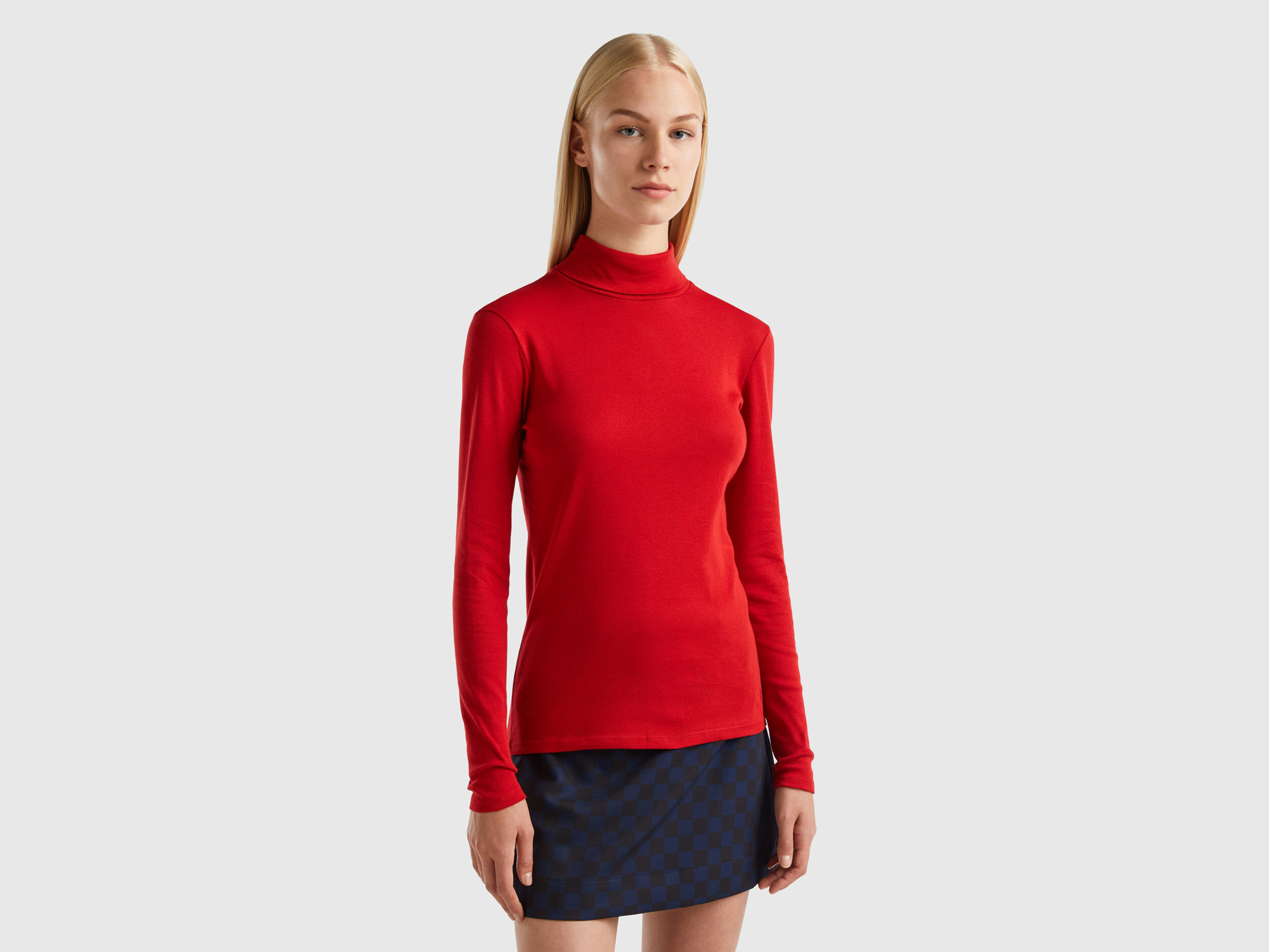 Benetton camisetas manga online larga mujer