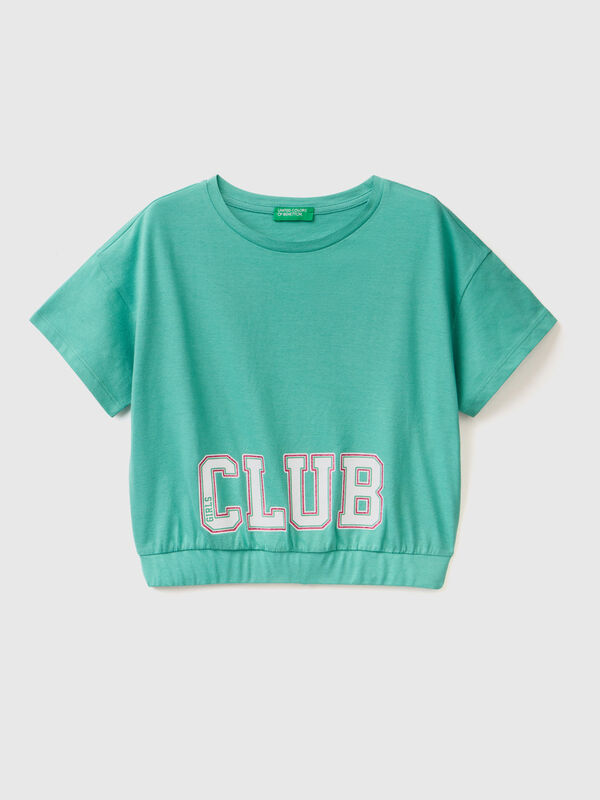 T-shirt with print and glitter Junior Girl
