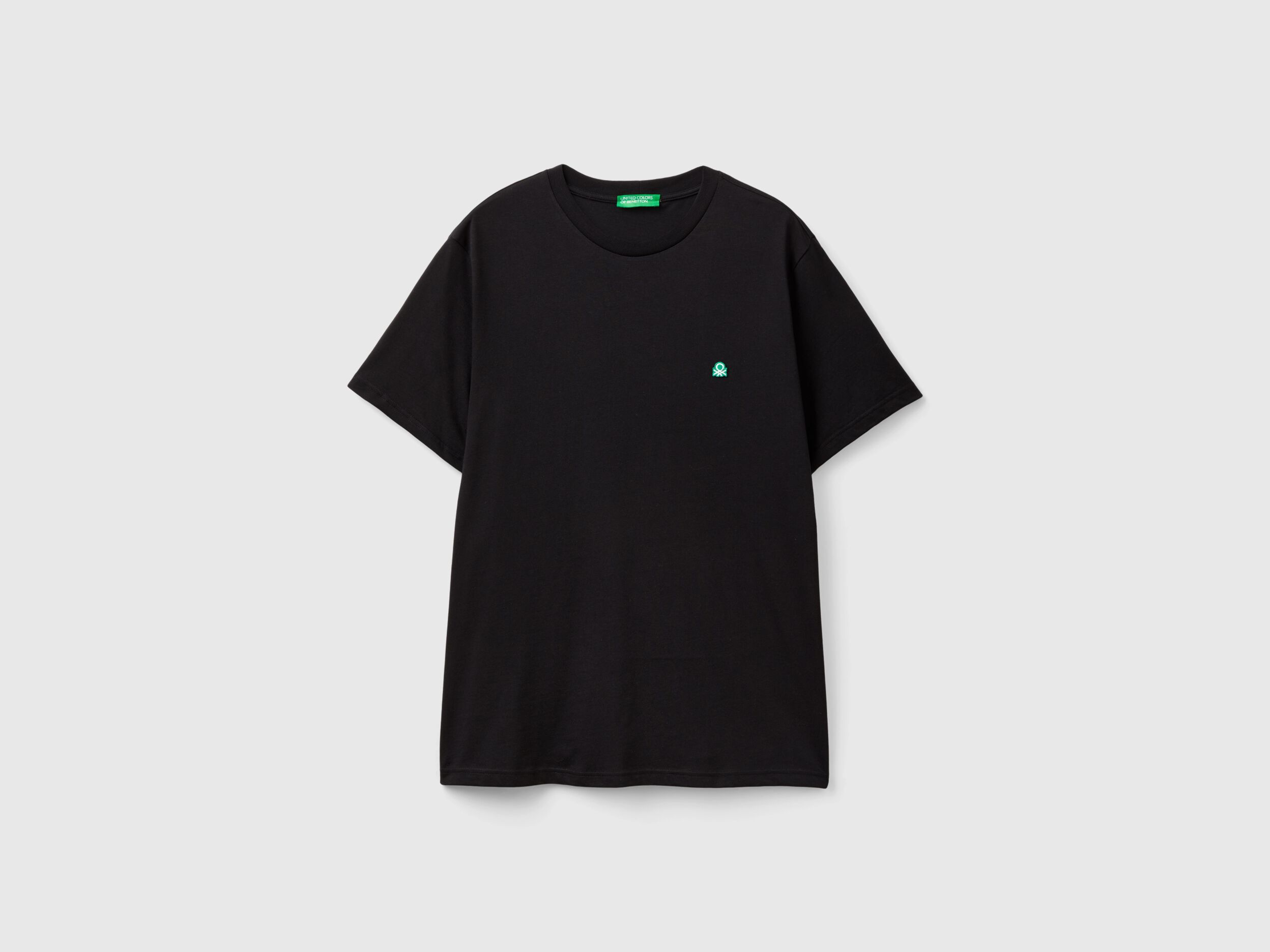 100% organic cotton basic t-shirt - Black | Benetton