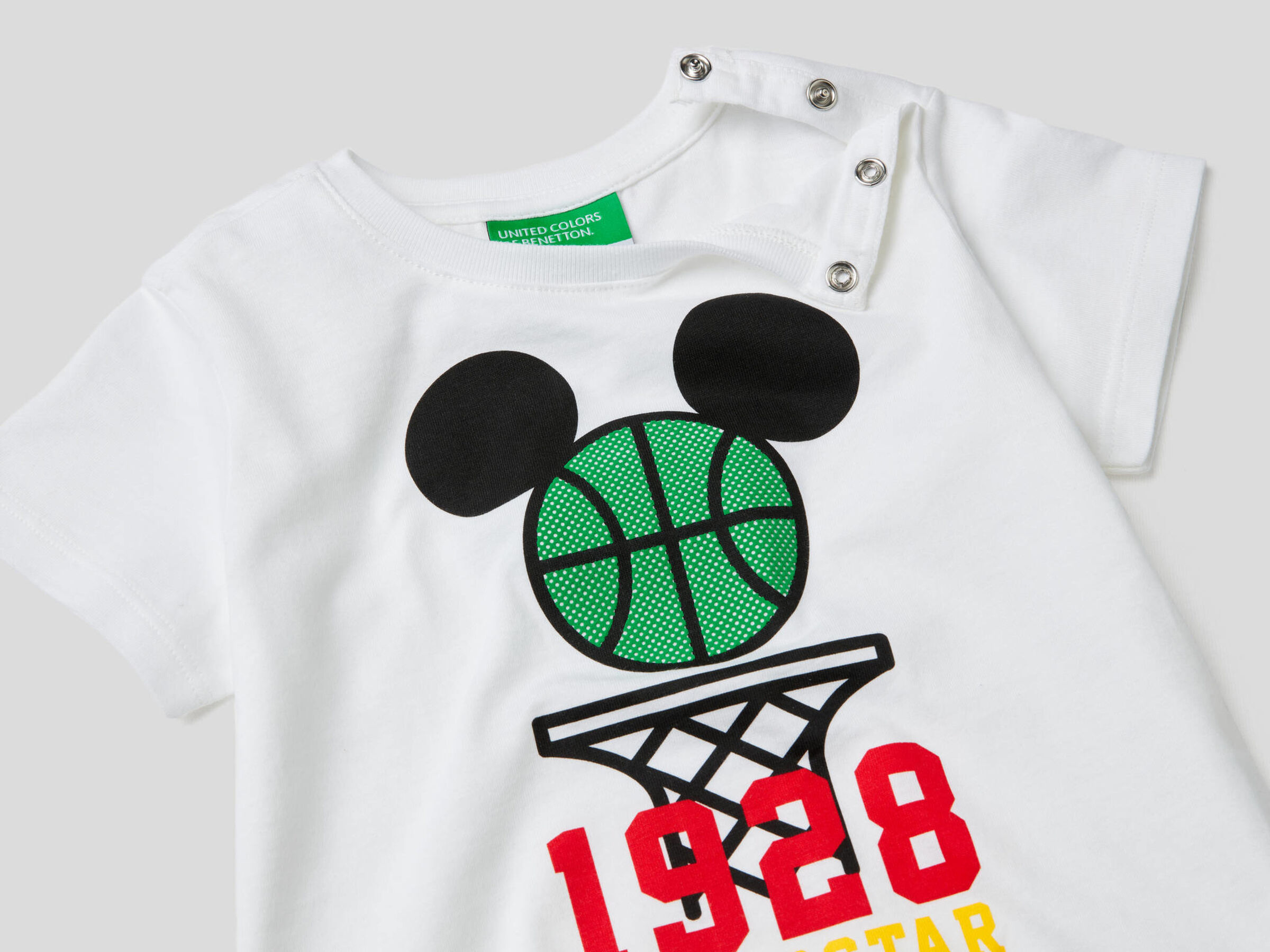 Camiseta de algodón con estampado de Mickey image number null