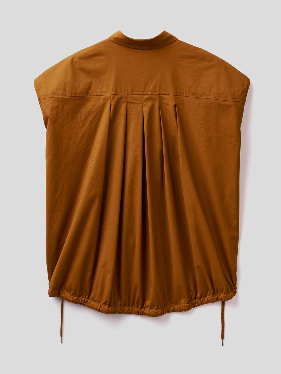 Blouse in stretch cotton with drawstring image number null
