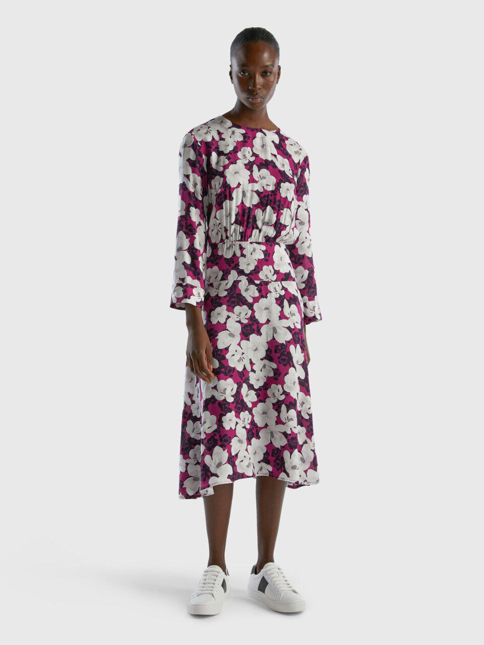 Flowy printed cheap dress zara