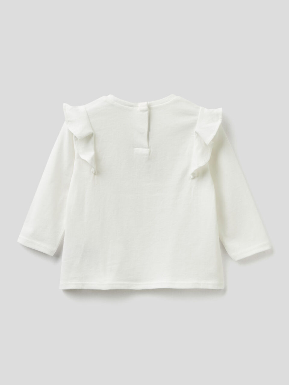 T-shirt with rouches and embroidery image number 2