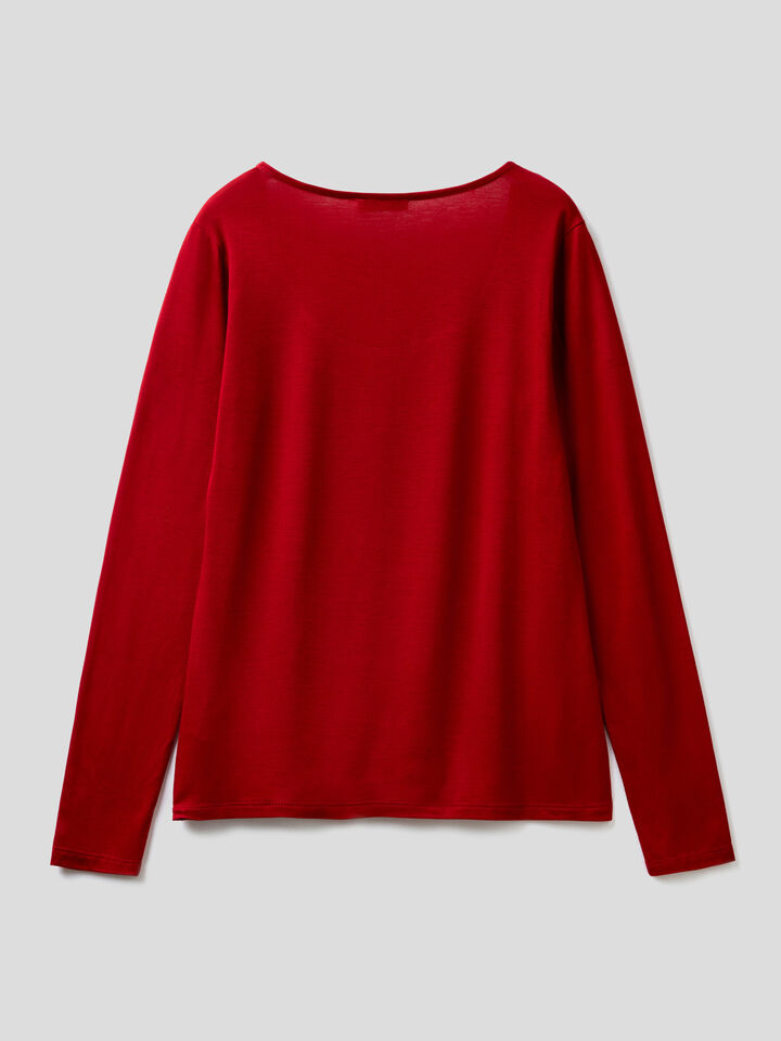 T-shirt in sustainable stretch viscose image number 2