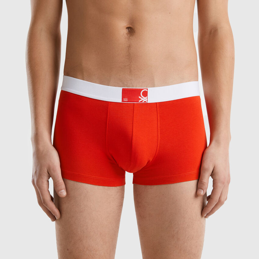 Boxers in stretch organic cotton - Red