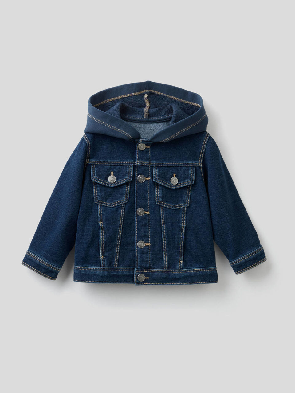 Denim look sweat jacket image number null