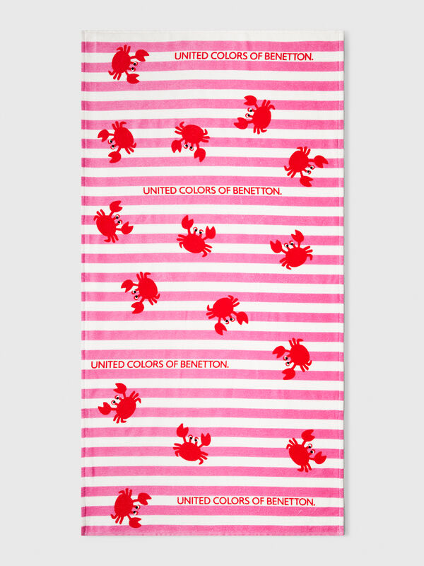 Striped beach towel with crabs Junior Boy